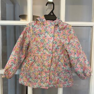 Carter's Girls' Floral Hooded Raincoat - Pink, Yellow, Green, Blue